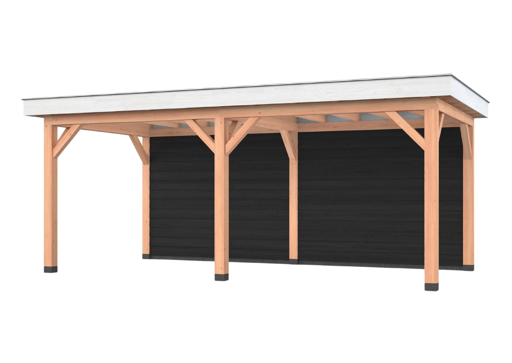 Douglas overkapping, 600 x 300, met achterwand, Westwood Holland - Afbeelding 2